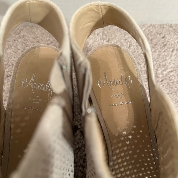 Amalfi Cream Peep-Toe Heeled Boots, 8 1/2, new no box - Picture 6 of 8